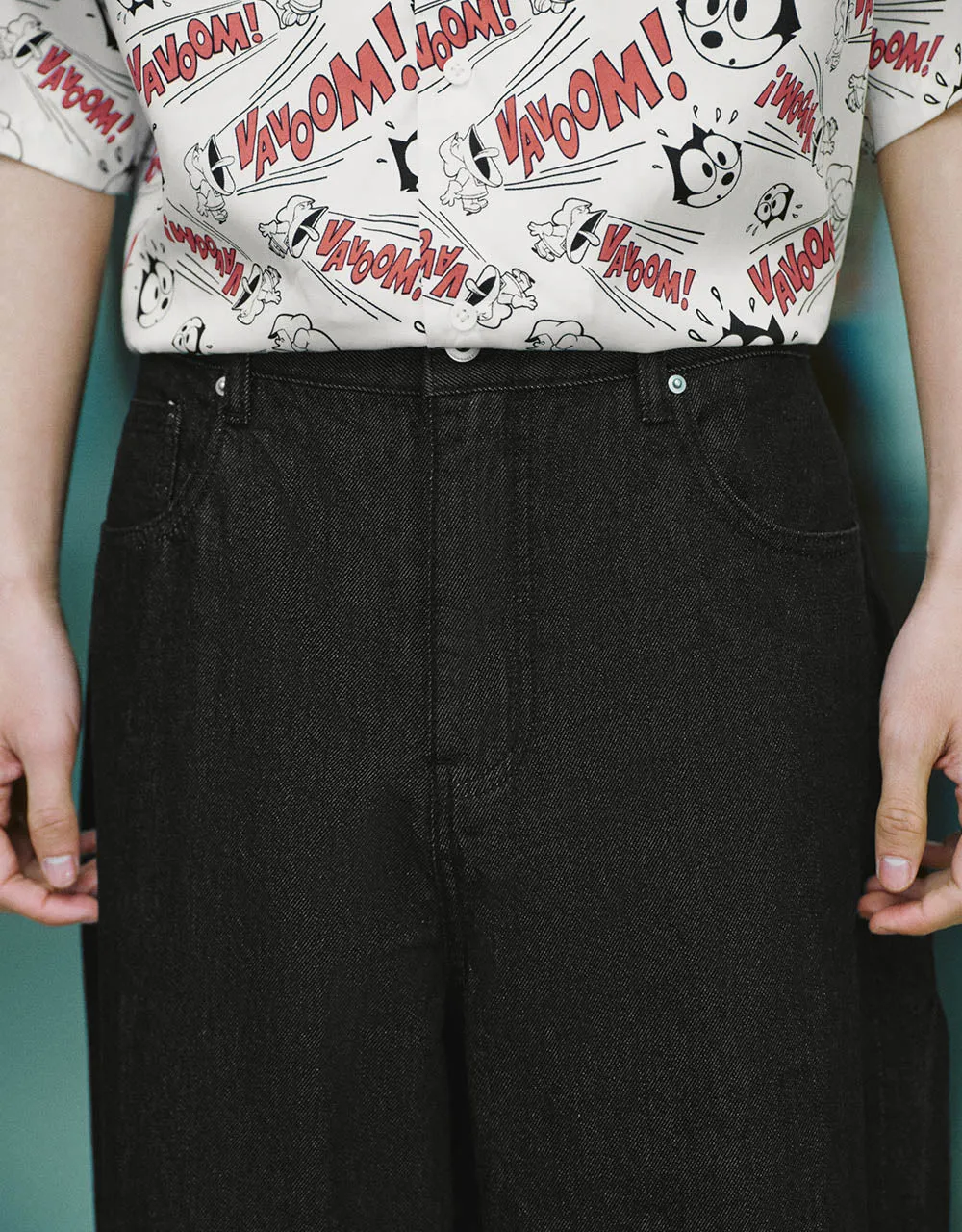 Rolled Up Hem Straight Jeans sold by Urban Revivo product image thumbnail 5