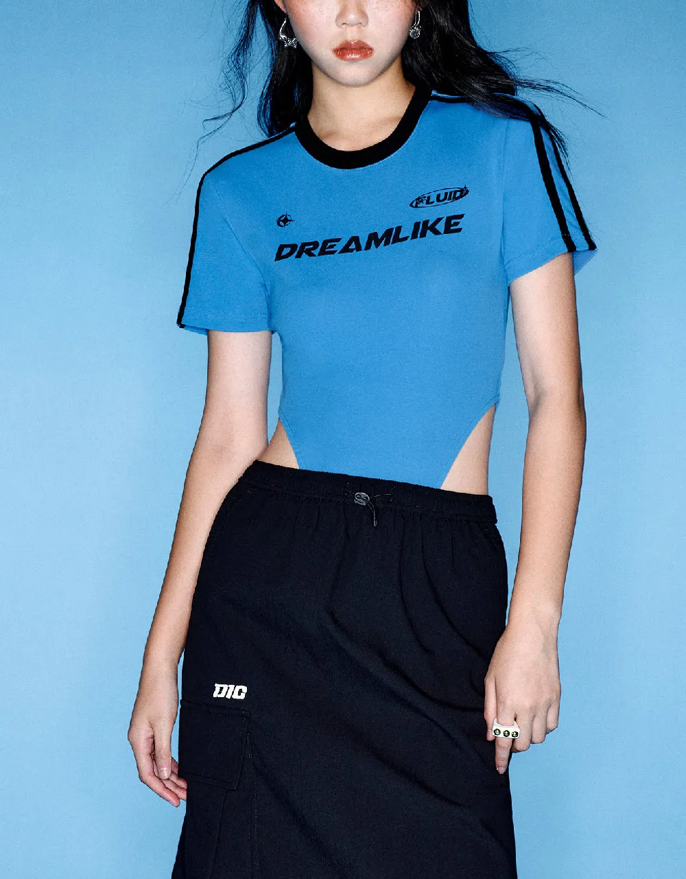 Letter Printed Crew Neck Bodysuit sold by Urban Revivo product image thumbnail 2