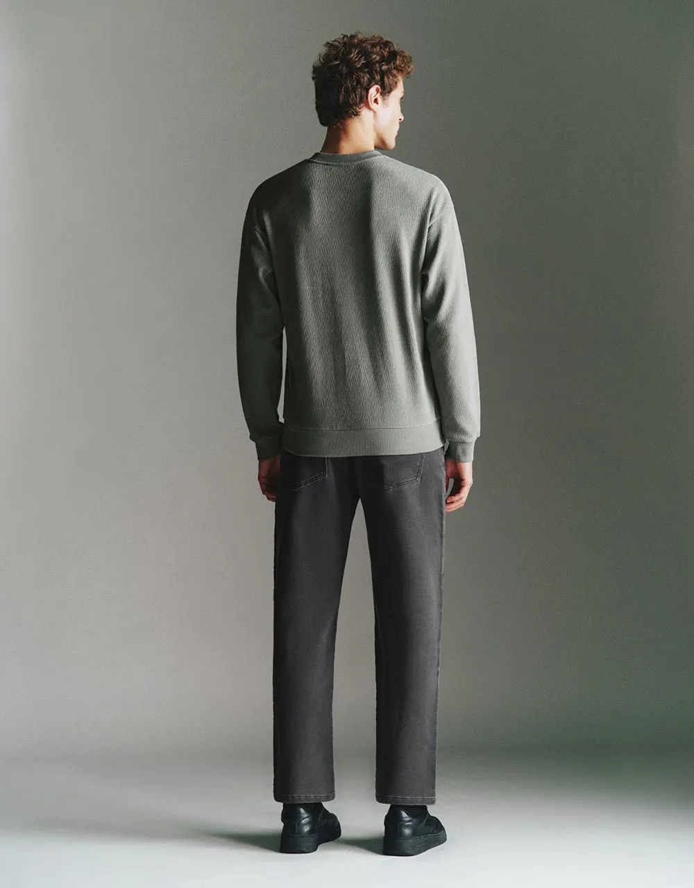 Crew Neck Straight Sweatshirt sold by Urban Revivo product image thumbnail 3