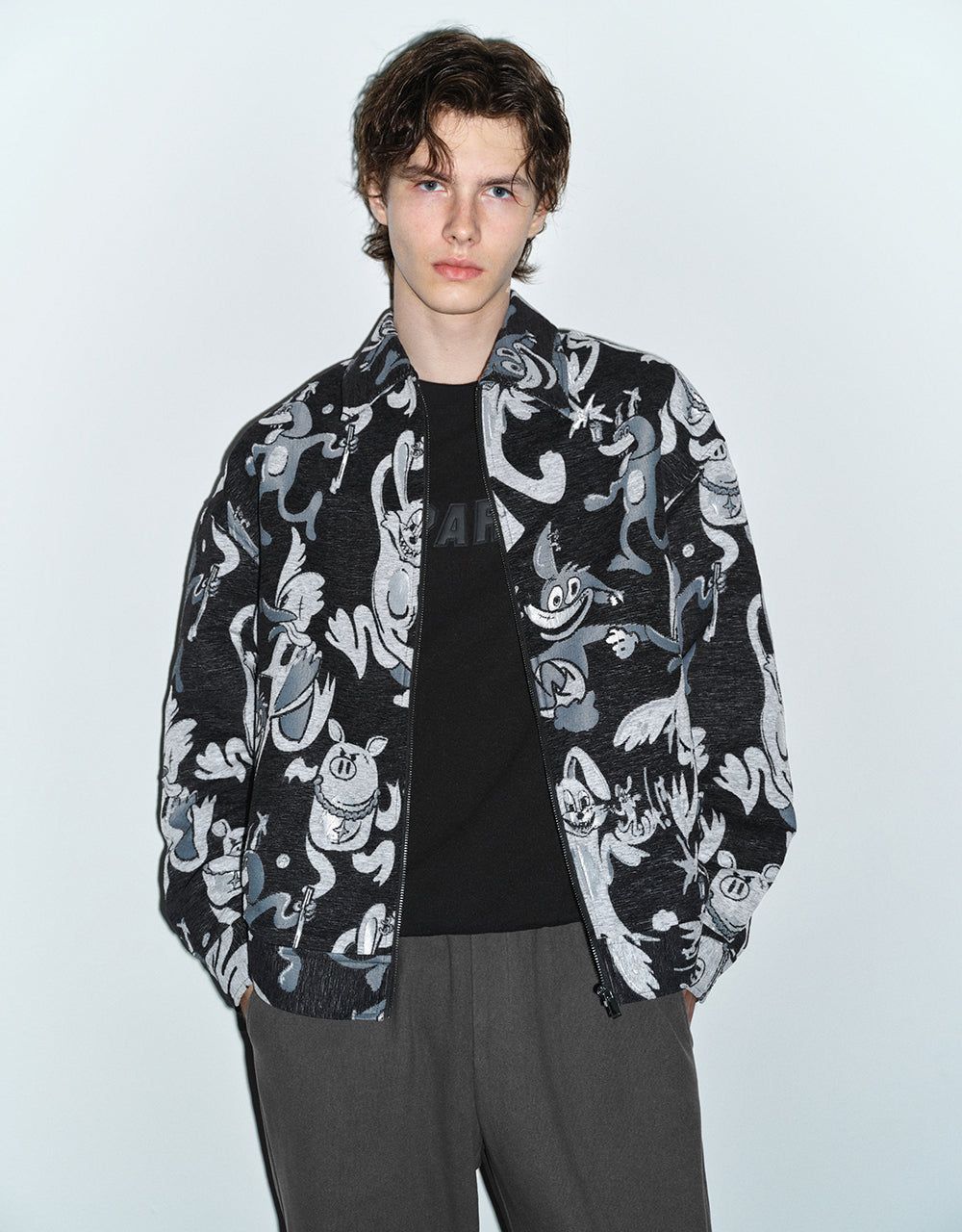 Printed Loose Jacket sold by Urban Revivo