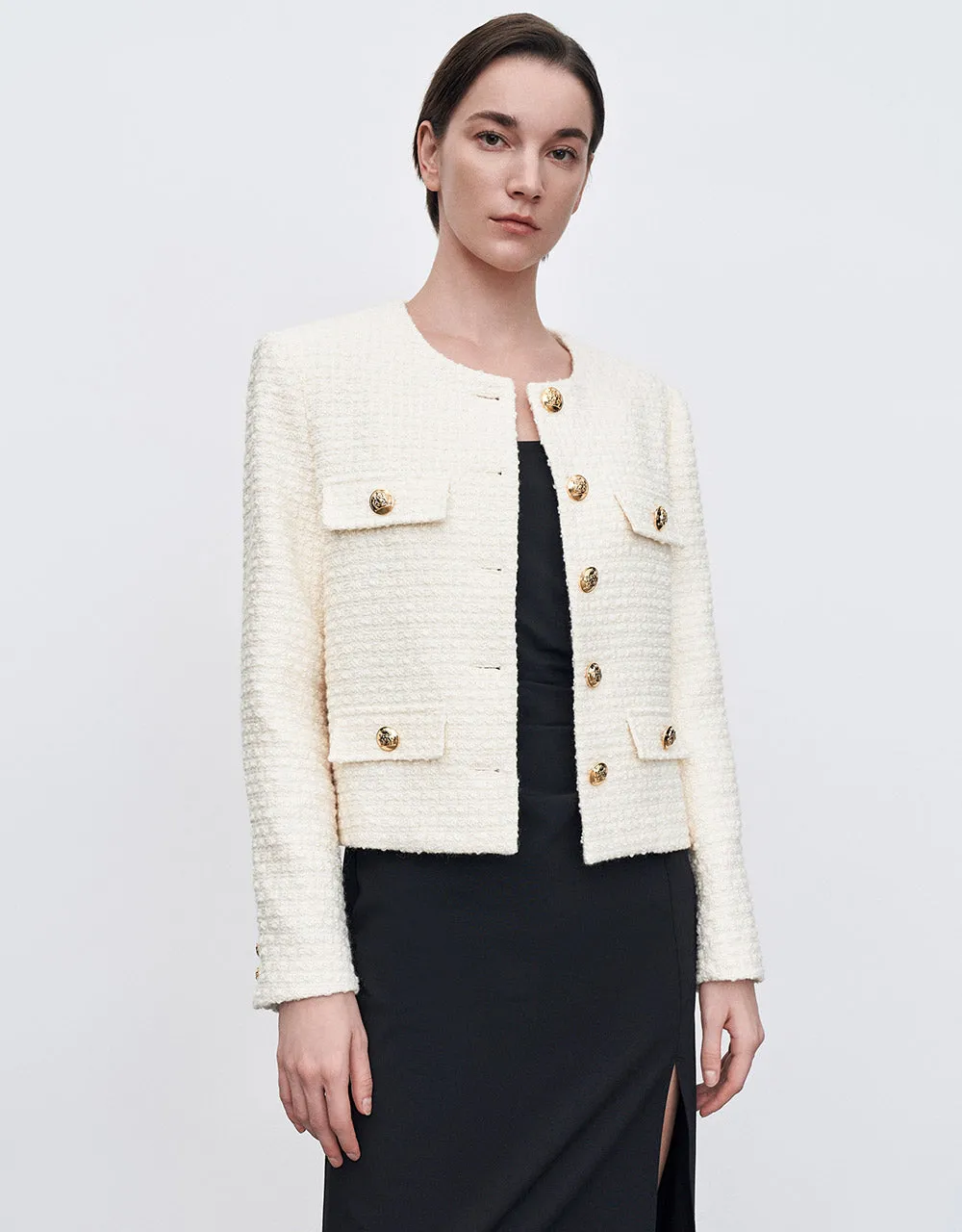 Multi-Pocket Tweed Jacket sold by Urban Revivo product image thumbnail 2