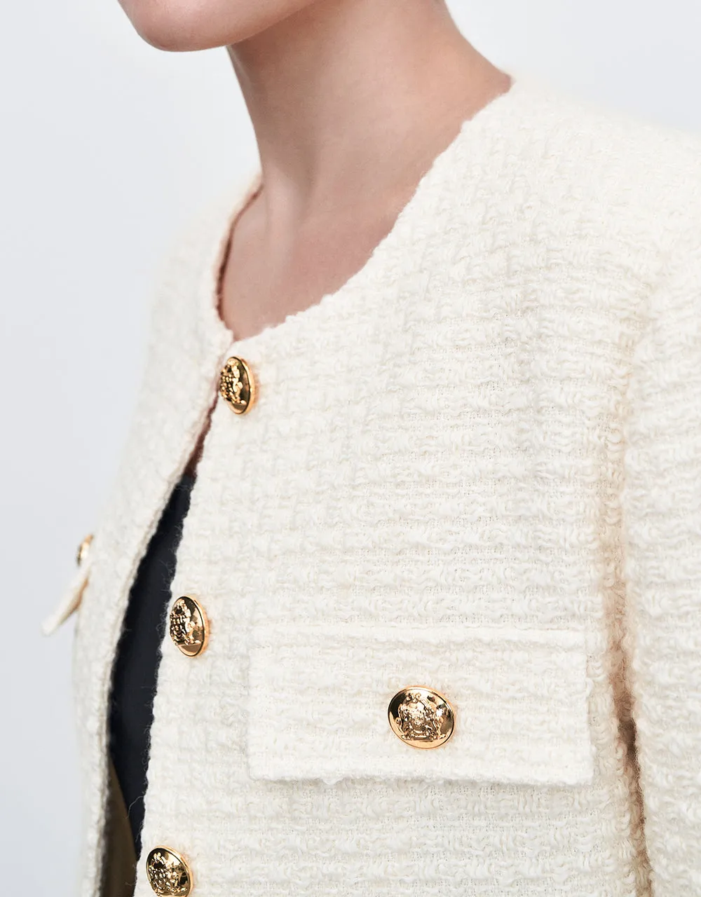 Multi-Pocket Tweed Jacket sold by Urban Revivo product image thumbnail 3