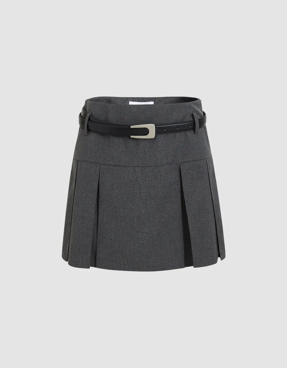 Pleated Mini Skirt With Belt sold by Urban Revivo