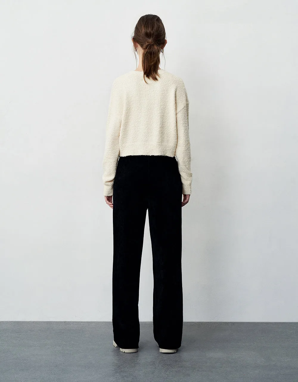 Drawstring Waist Knitted Straight Pants sold by Urban Revivo product image thumbnail 5