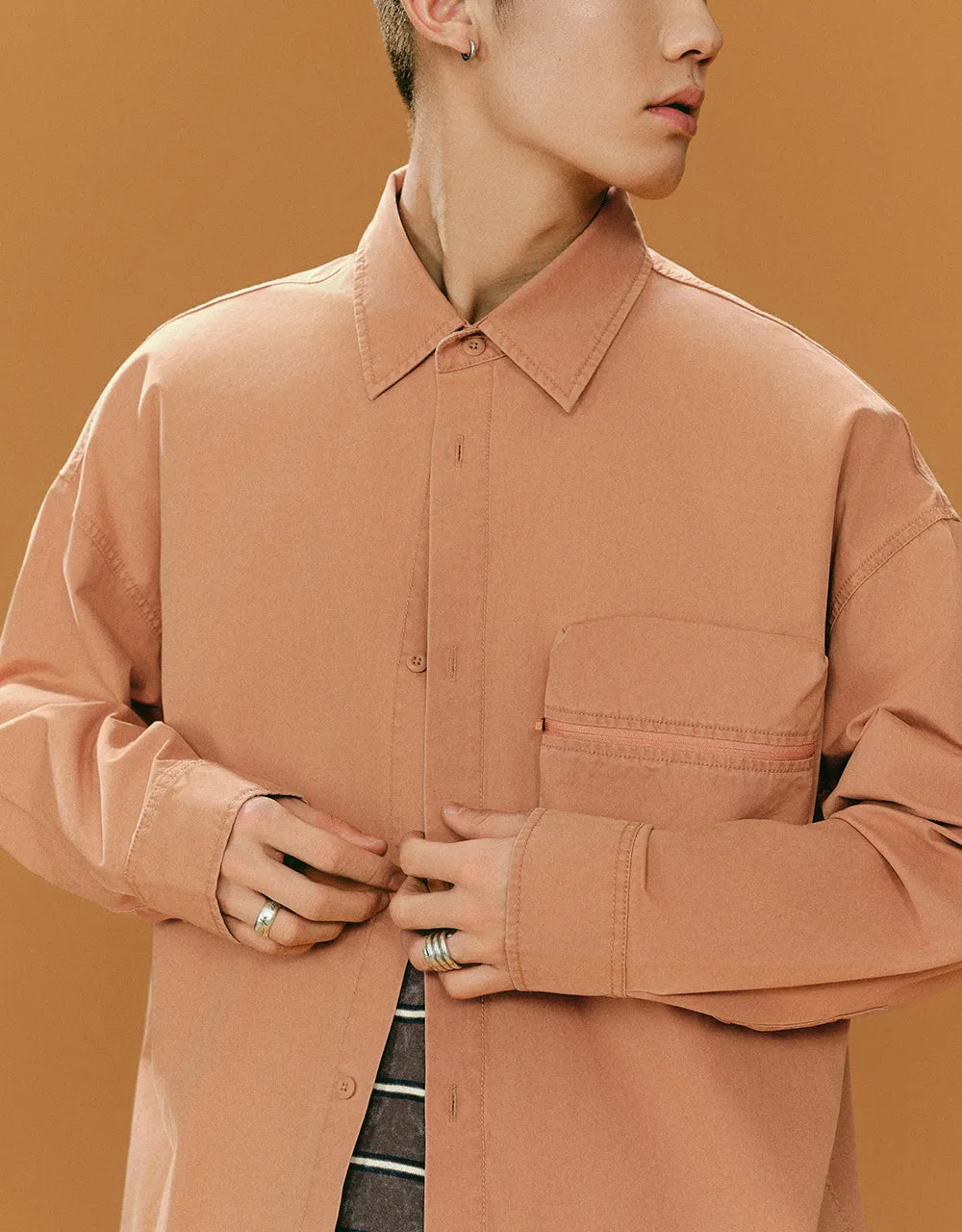 Straight Oversized Shirt sold by Urban Revivo product image thumbnail 4