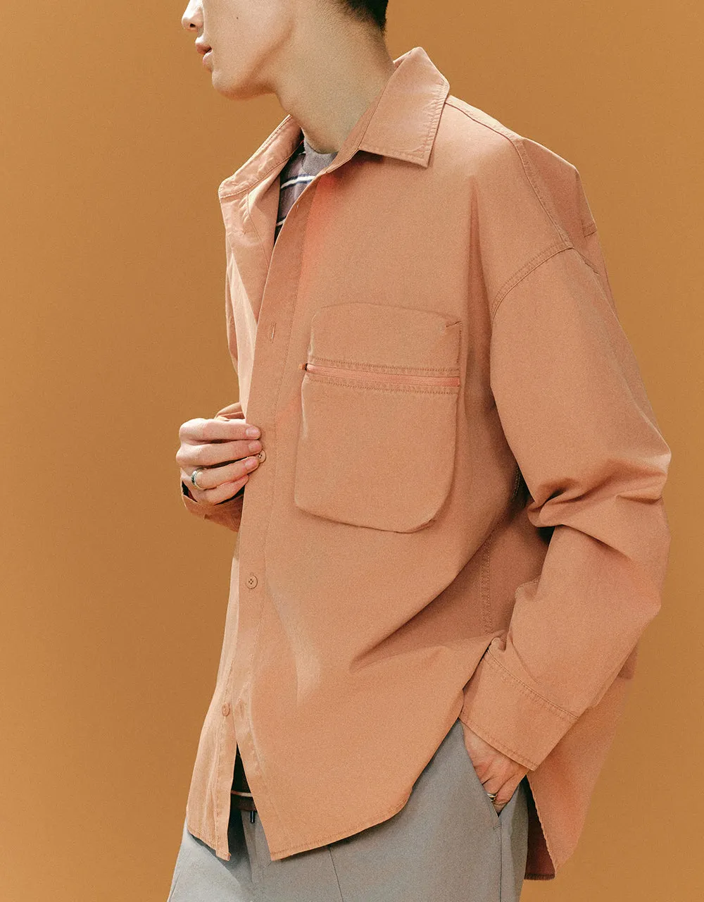 Straight Oversized Shirt sold by Urban Revivo product image thumbnail 3