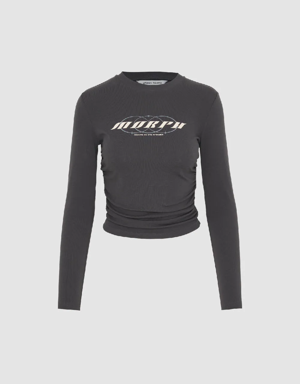 Letter Printed Crew Neck Straight T-Shirt sold by Urban Revivo product image thumbnail 2