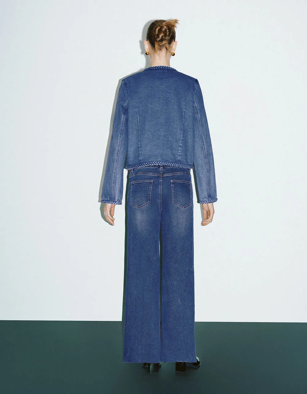 Crew Neck Denim Jacket sold by Urban Revivo product image thumbnail 5