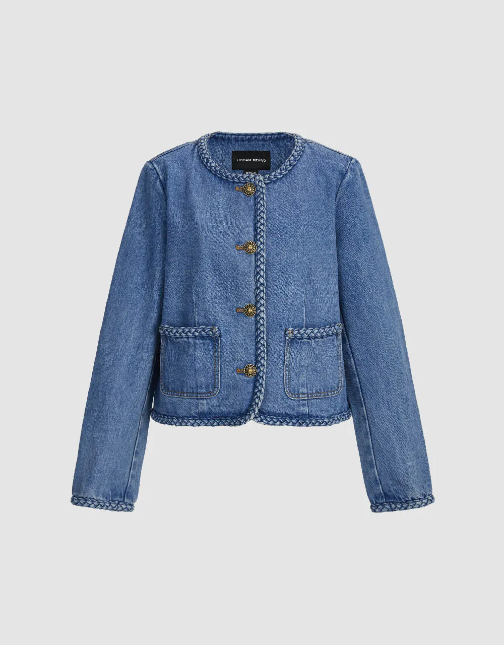 Crew Neck Denim Jacket sold by Urban Revivo product image thumbnail 2