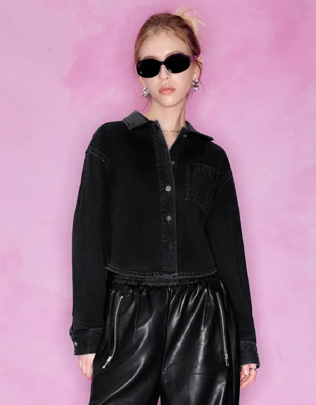 Button Up Denim Shirt sold by Urban Revivo