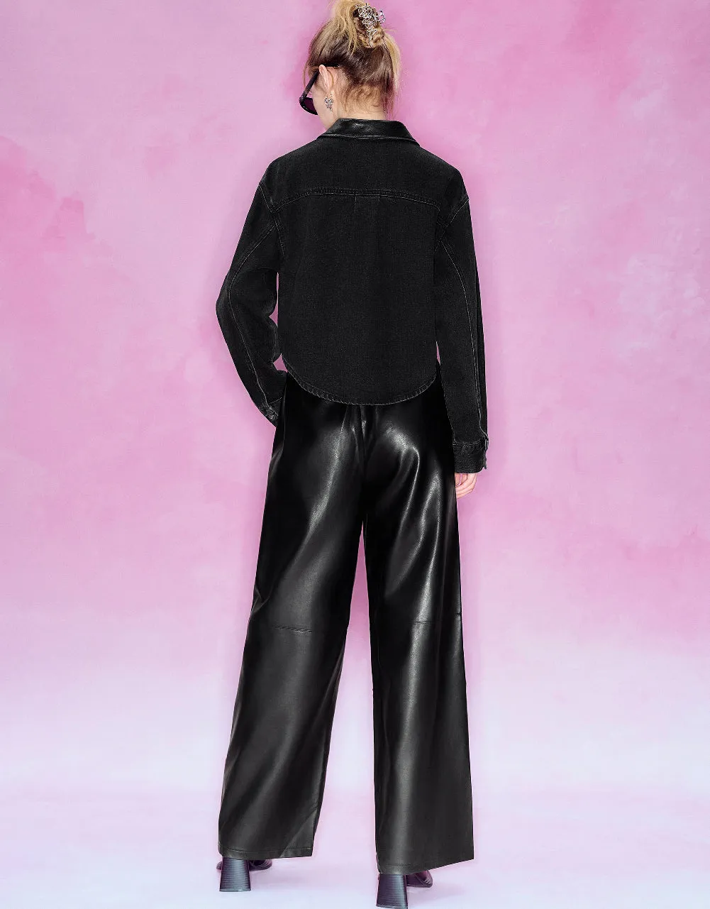 Button Up Denim Shirt sold by Urban Revivo product image thumbnail 4