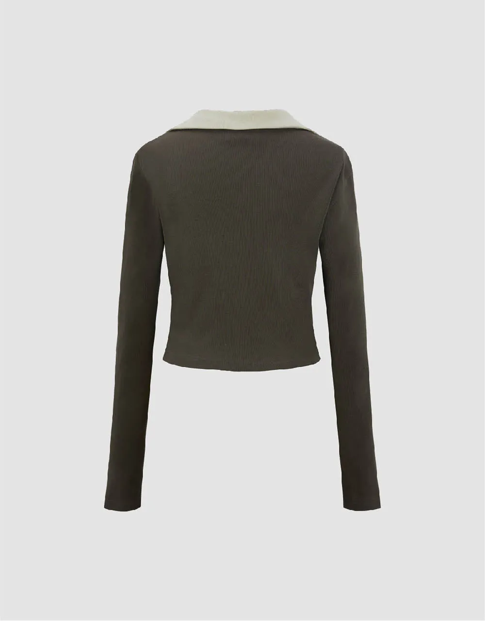 Zipper Front Skinny Lapel Shirt sold by Urban Revivo product image thumbnail 5