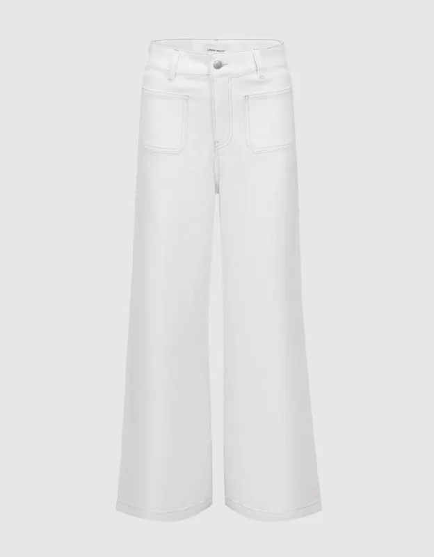 Front Pockets Wide-Leg Jeans sold by Urban Revivo