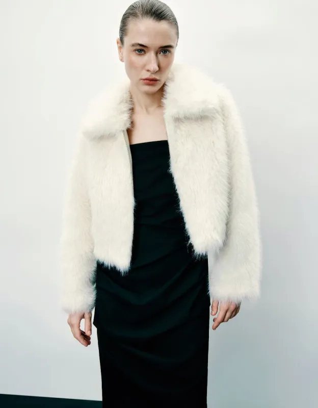 Straight Furry Coat sold by Urban Revivo