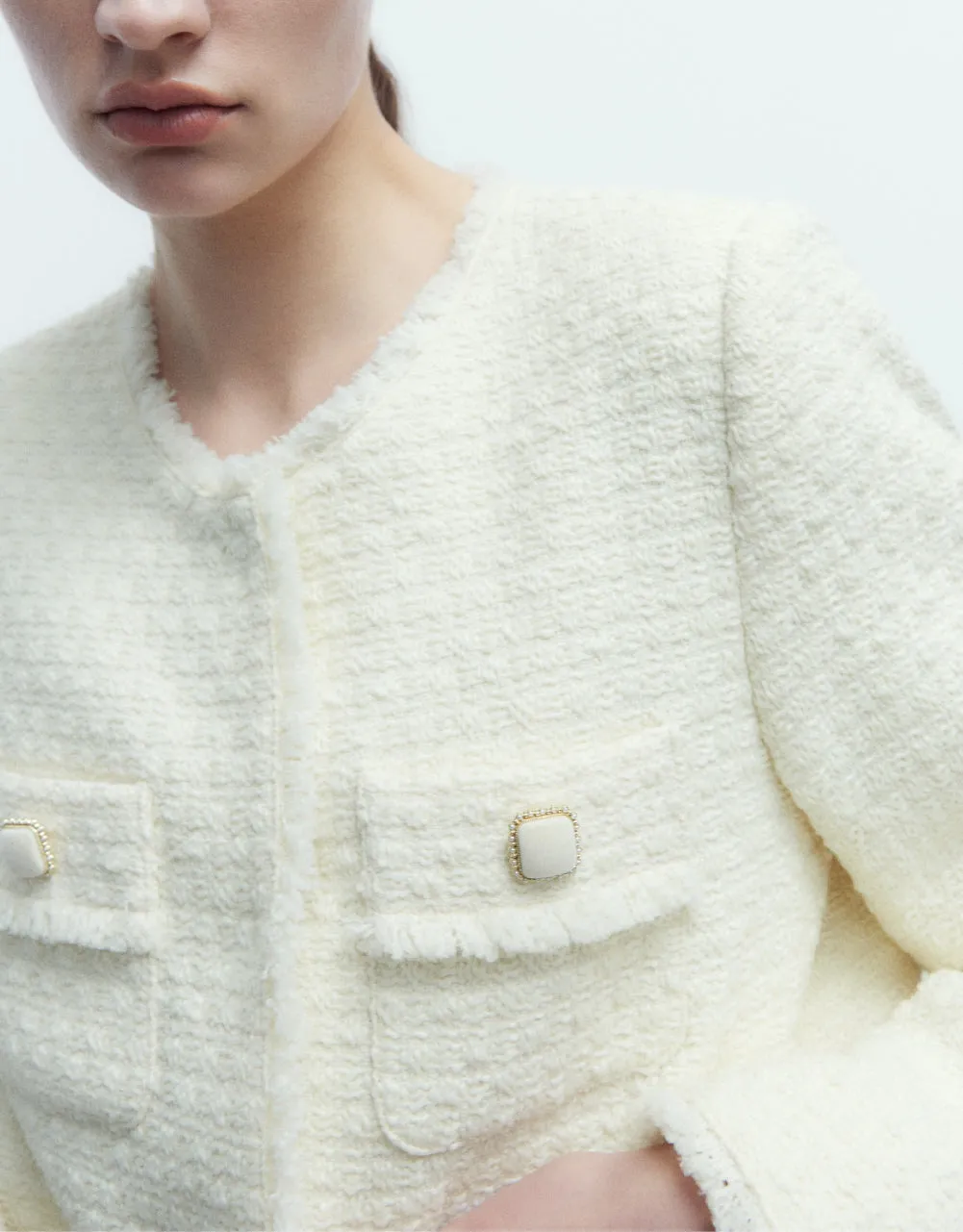 Multi-Pocket Tweed Jacket sold by Urban Revivo product image thumbnail 3