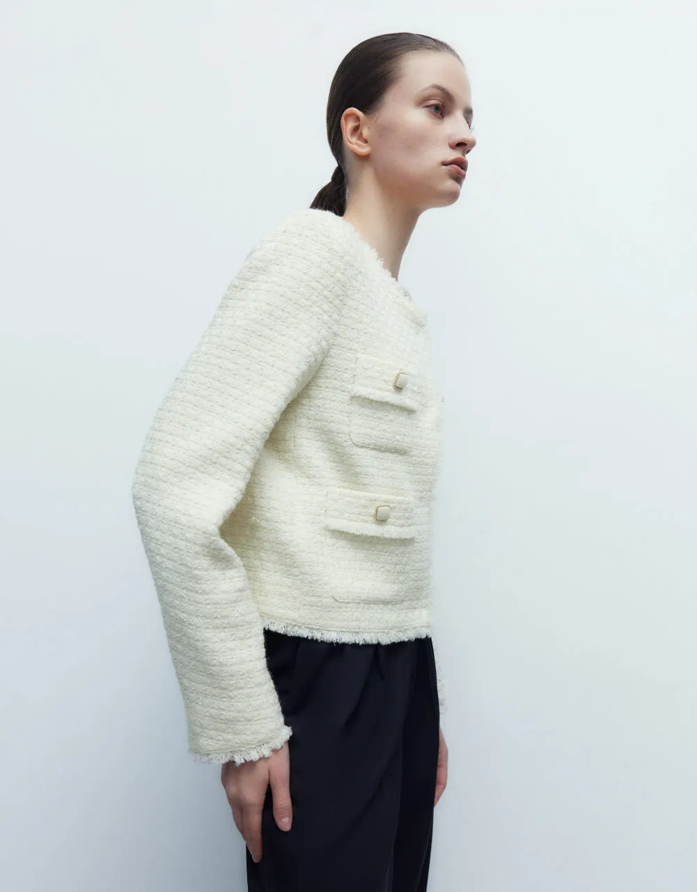 Multi-Pocket Tweed Jacket sold by Urban Revivo product image thumbnail 5