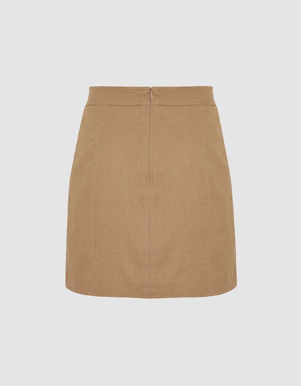 Buttons Décor Mini Straight Skirt sold by Urban Revivo product image thumbnail 3