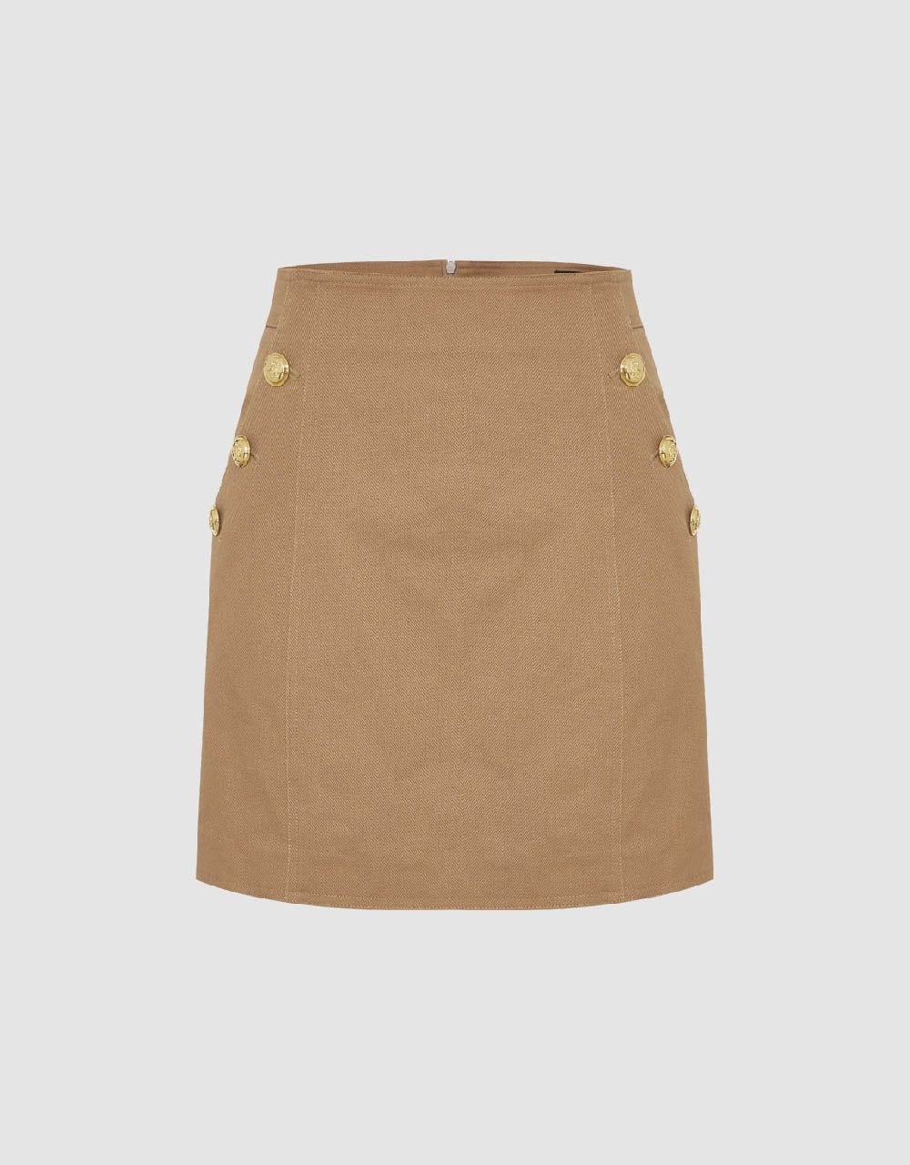 Buttons Décor Mini Straight Skirt sold by Urban Revivo