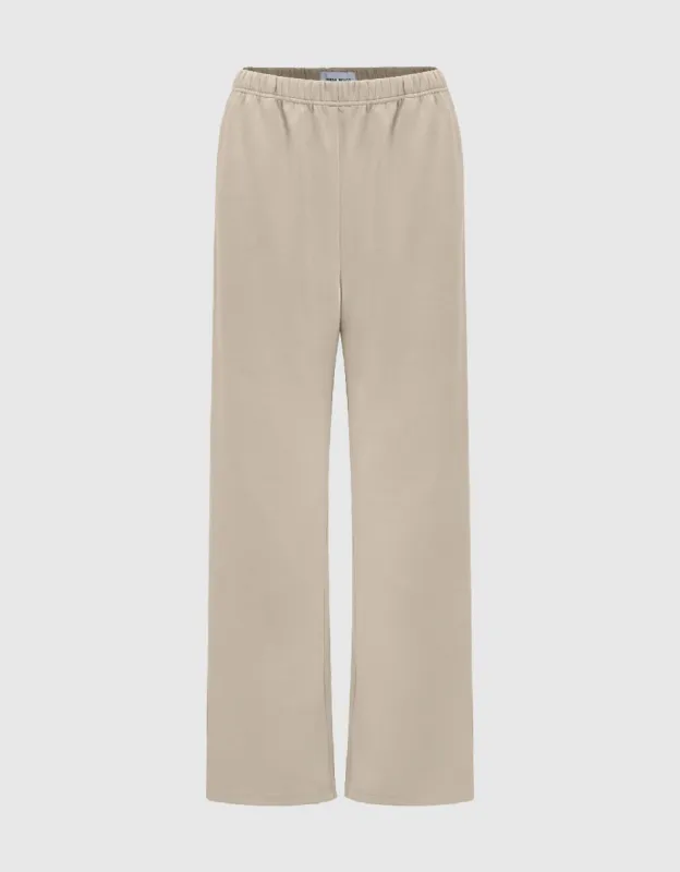 Elastic Waist Knitted Straight Pants sold by Urban Revivo