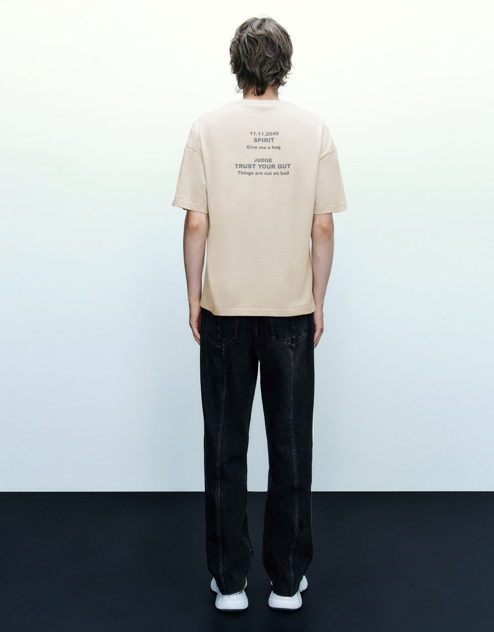 Drop Shoulder Sleeve Crew Neck T-Shirt sold by Urban Revivo product image thumbnail 5