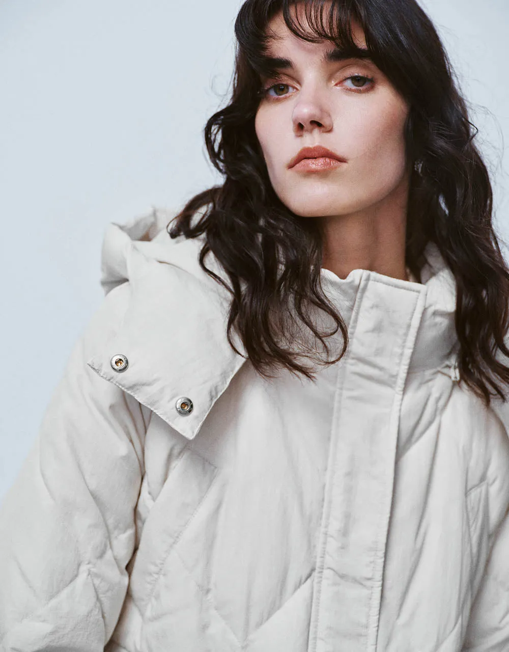 Raglan Sleeve Hooded Down Jacket sold by Urban Revivo product image thumbnail 4