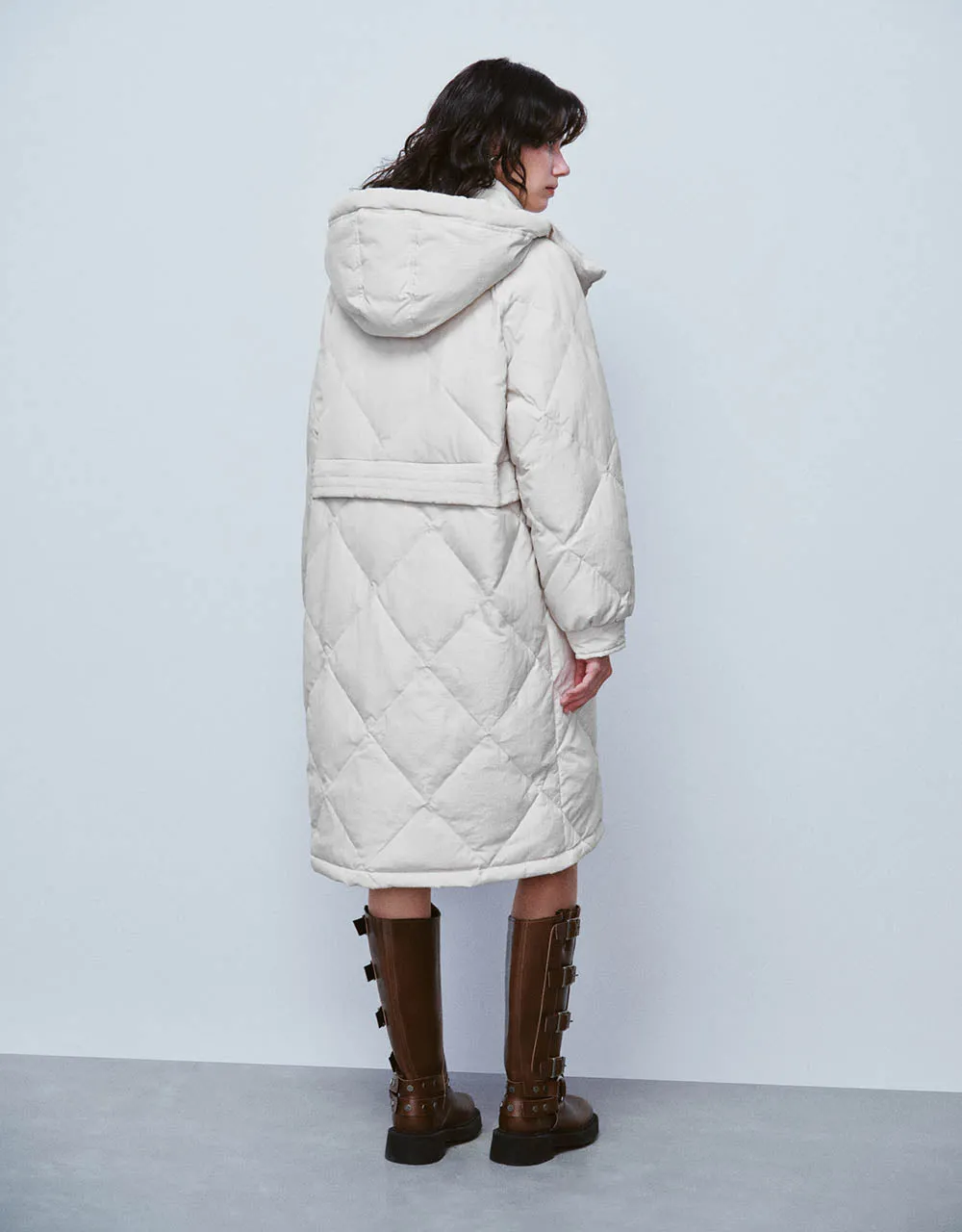Raglan Sleeve Hooded Down Jacket sold by Urban Revivo product image thumbnail 3
