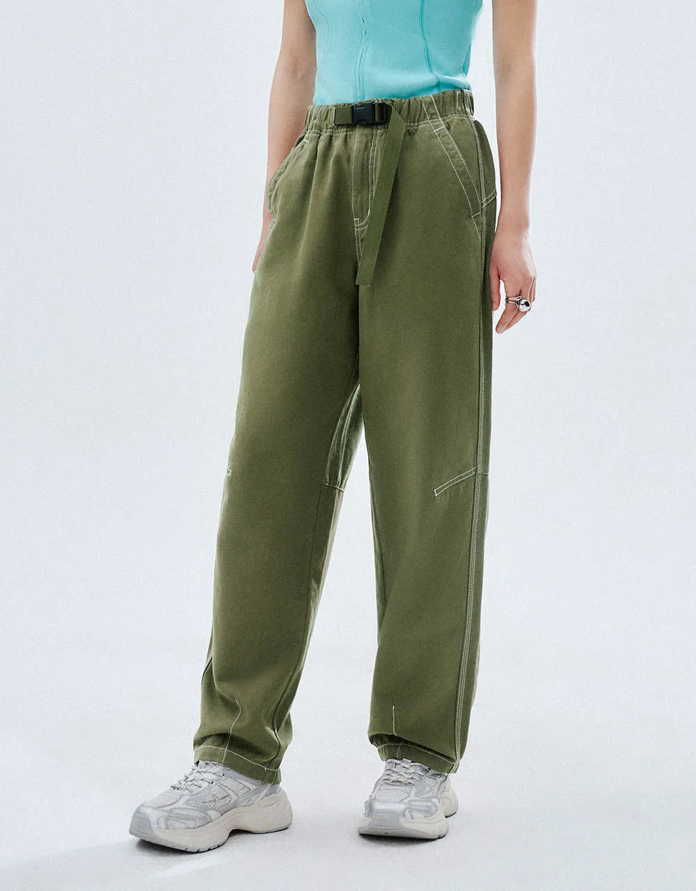 Carrot Fit Jeans With Belt sold by Urban Revivo product image thumbnail 4