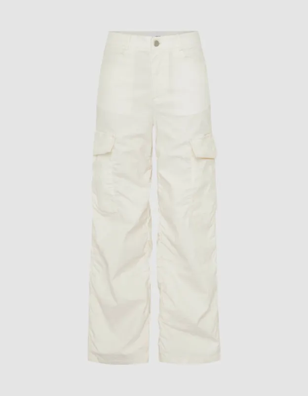 Multi-Pocket Wide-Leg Pants sold by Urban Revivo