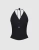 Skinny V-Neck Vest sold by Urban Revivo
