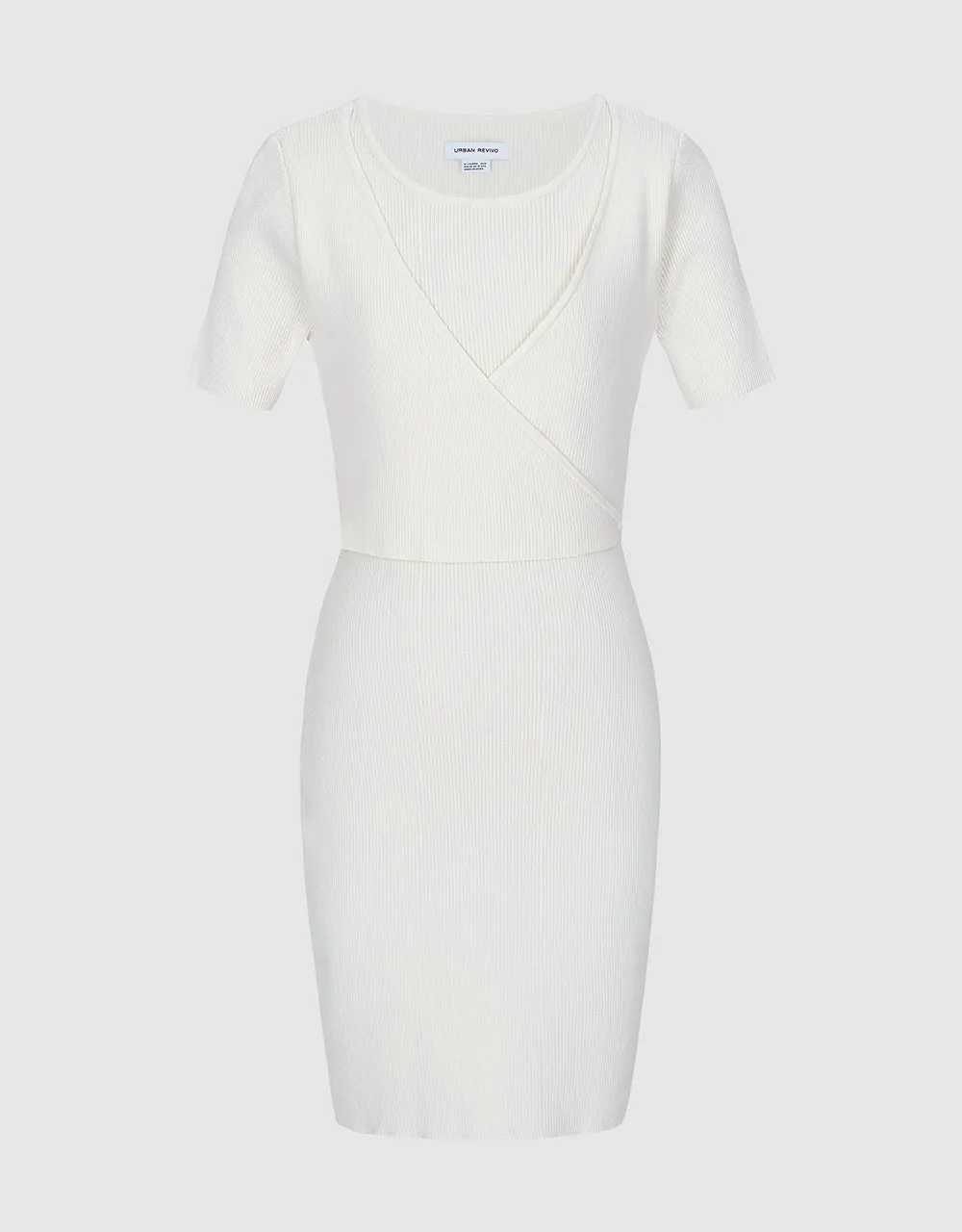 Surplice Tie Front Knit Dress sold by Urban Revivo product image thumbnail 2