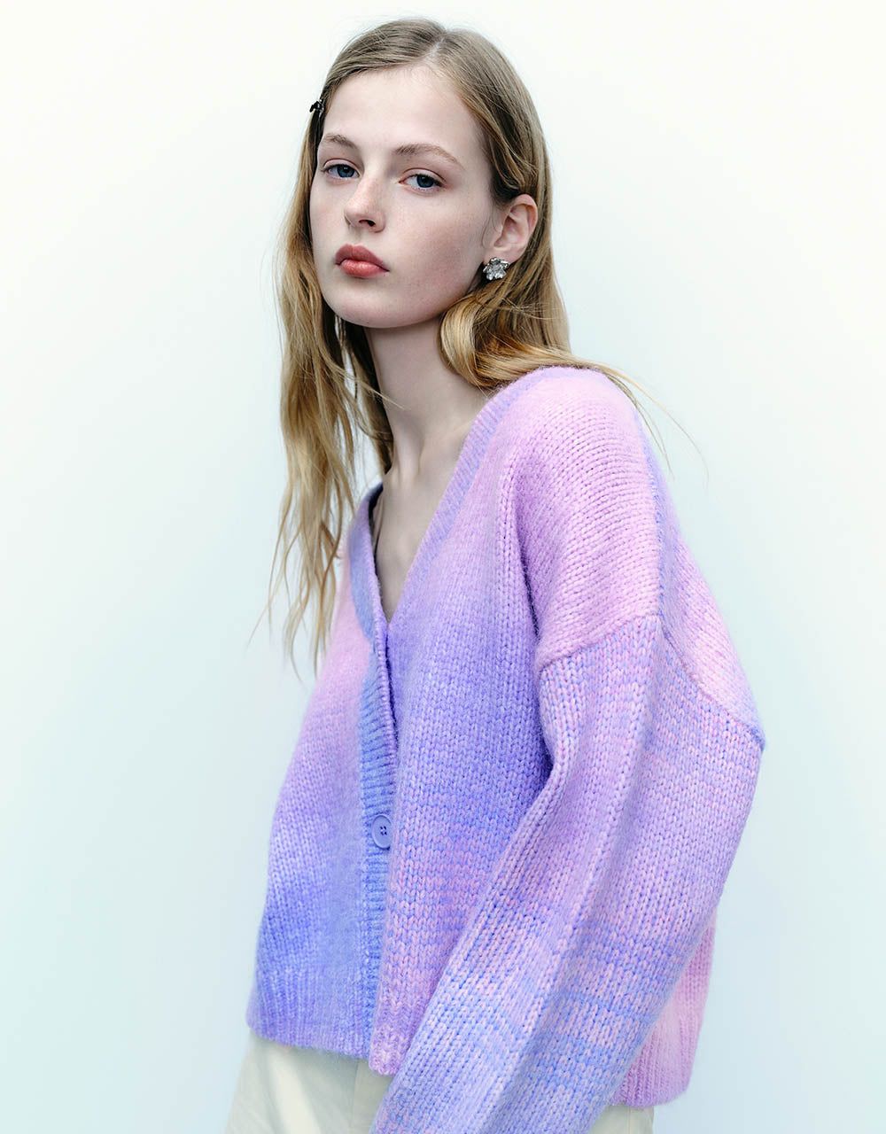 V-Neck Knitted Cardigan sold by Urban Revivo product image thumbnail 3