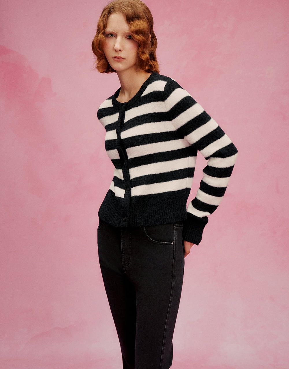 Striped Knitted Cardigan sold by Urban Revivo product image thumbnail 3