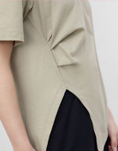 Asymmetric Crew Neck Regular T-Shirt sold by Urban Revivo