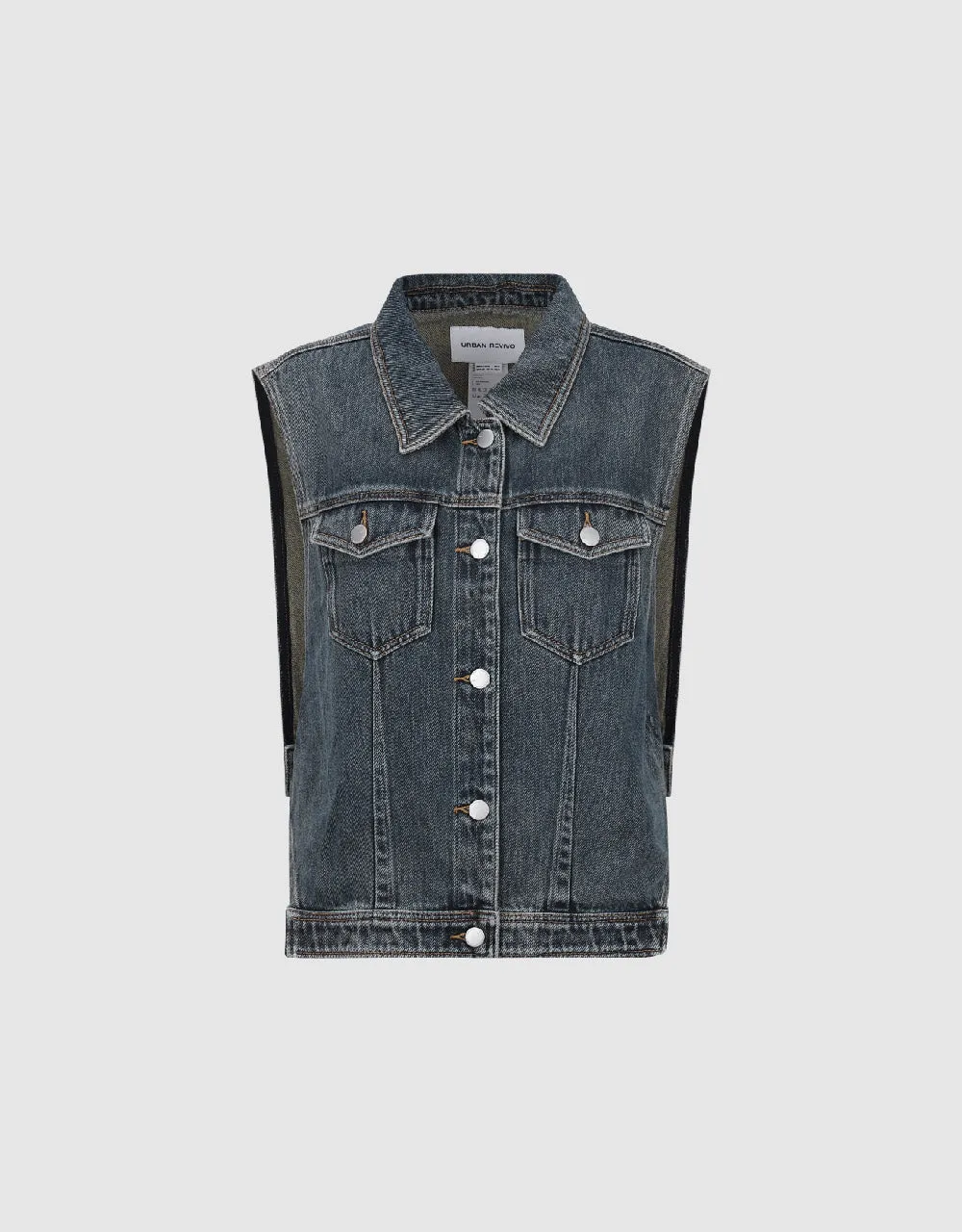 Lapel Denim Vest sold by Urban Revivo product image thumbnail 2
