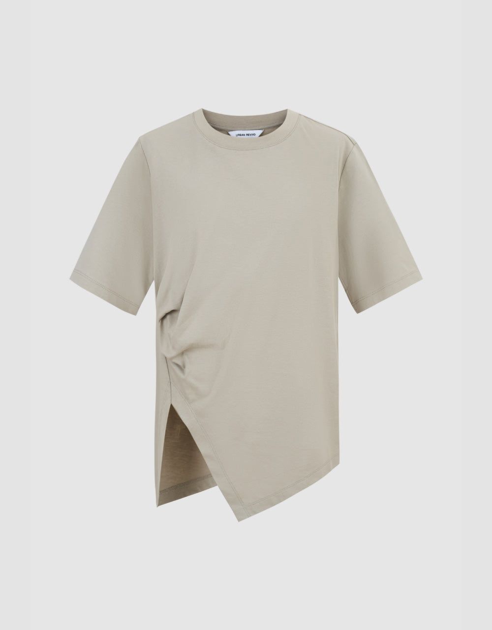 Asymmetric Crew Neck Regular T-Shirt sold by Urban Revivo product image thumbnail 5
