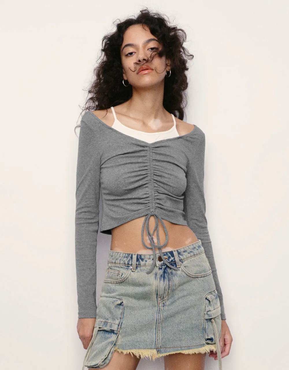 2 In 1 U Neck Skinny T-Shirt sold by Urban Revivo