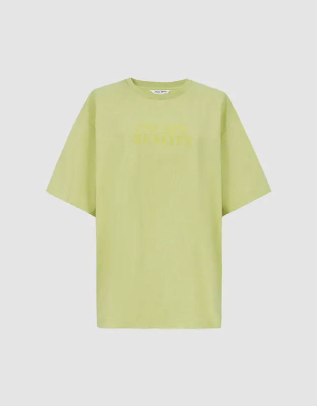 Letter Printed Crew Neck Loose T-Shirt sold by Urban Revivo