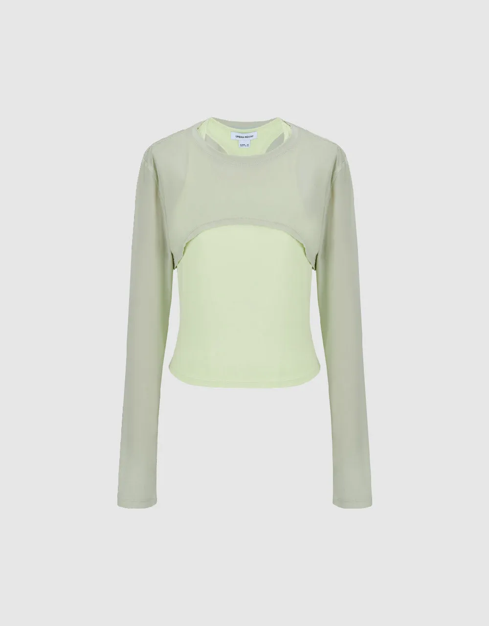 2 In 1 Crew Neck Loose T-Shirt sold by Urban Revivo