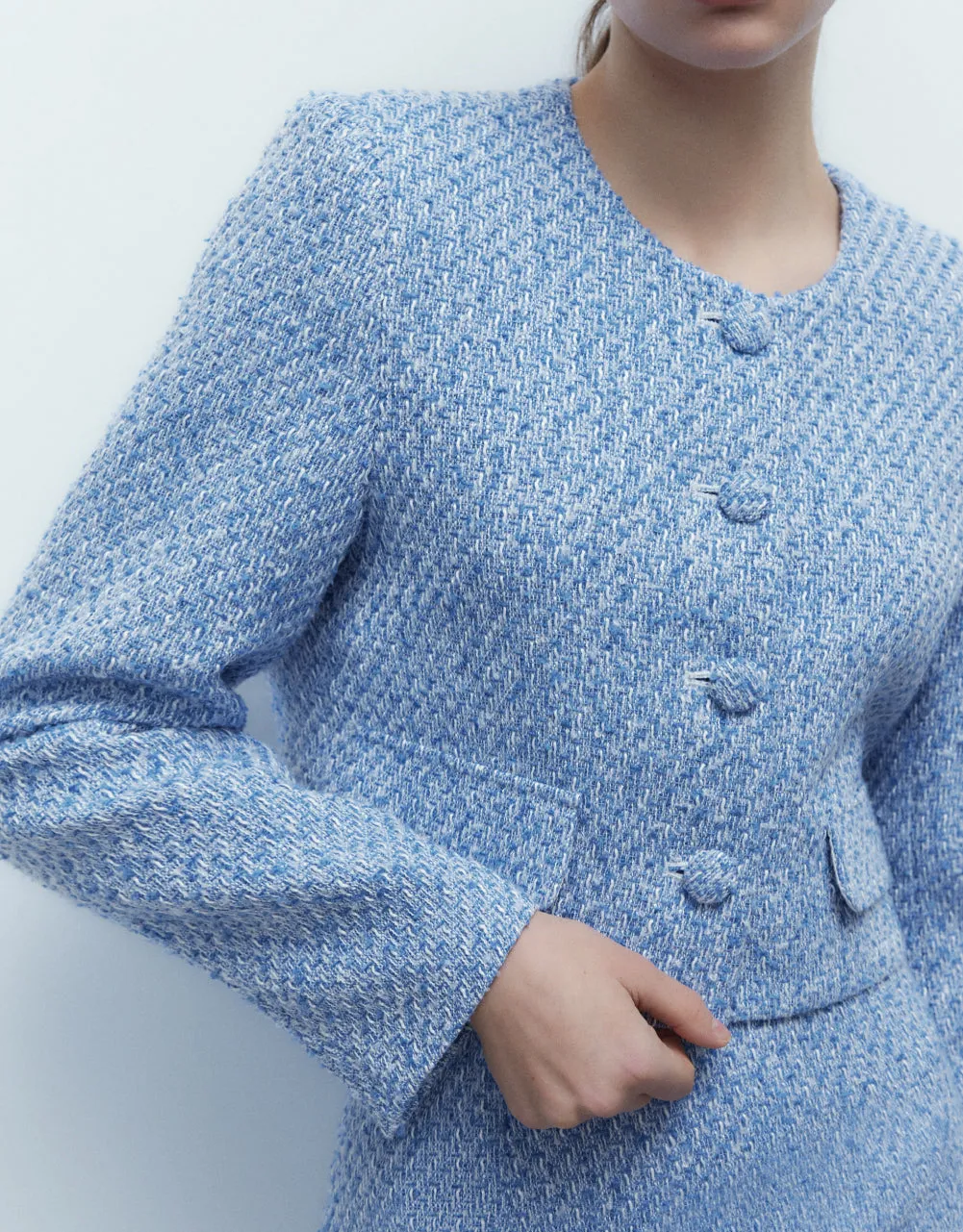 Cropped Tweed Jacket sold by Urban Revivo product image thumbnail 3