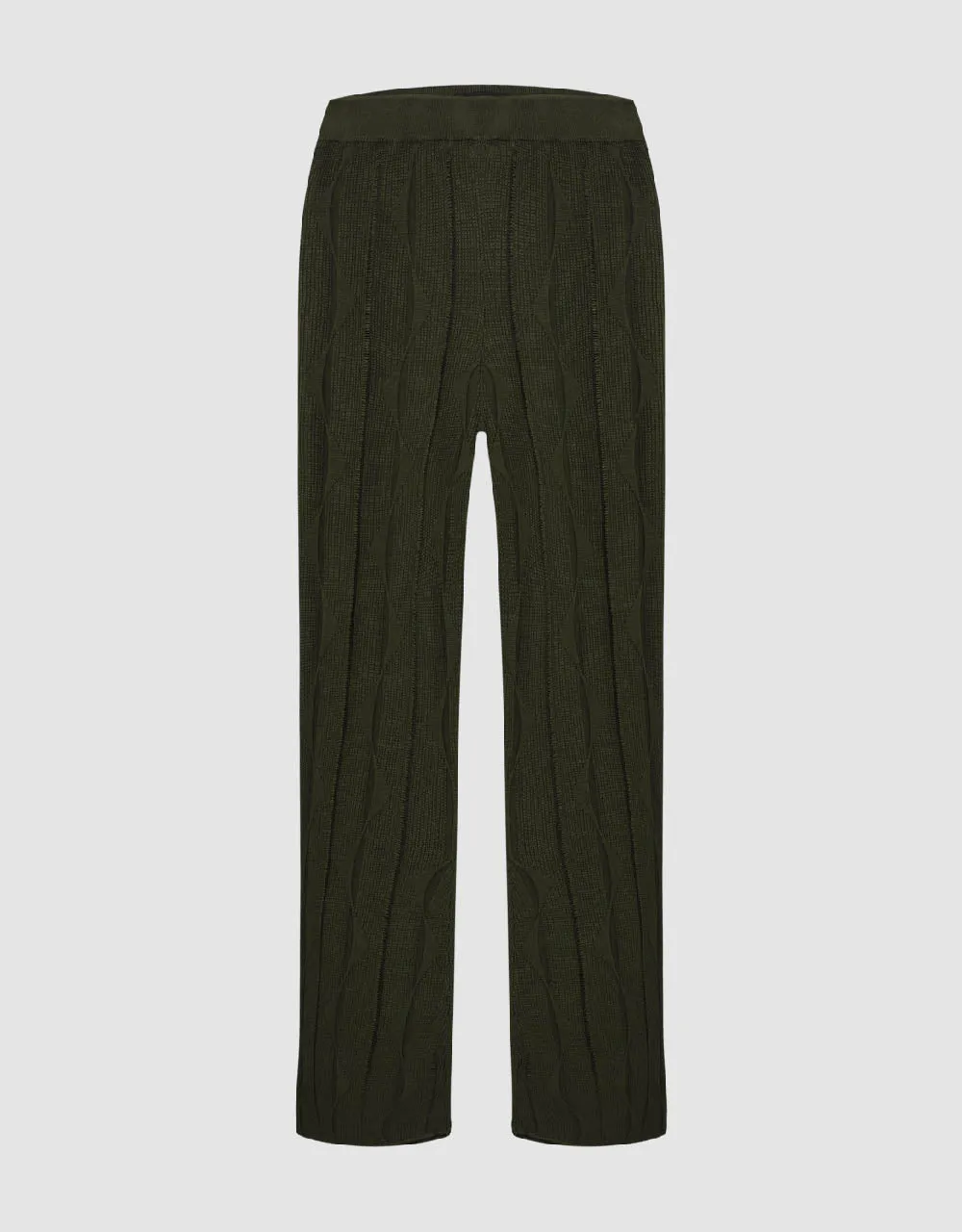 Embossed Flare Knitted Pants sold by Urban Revivo