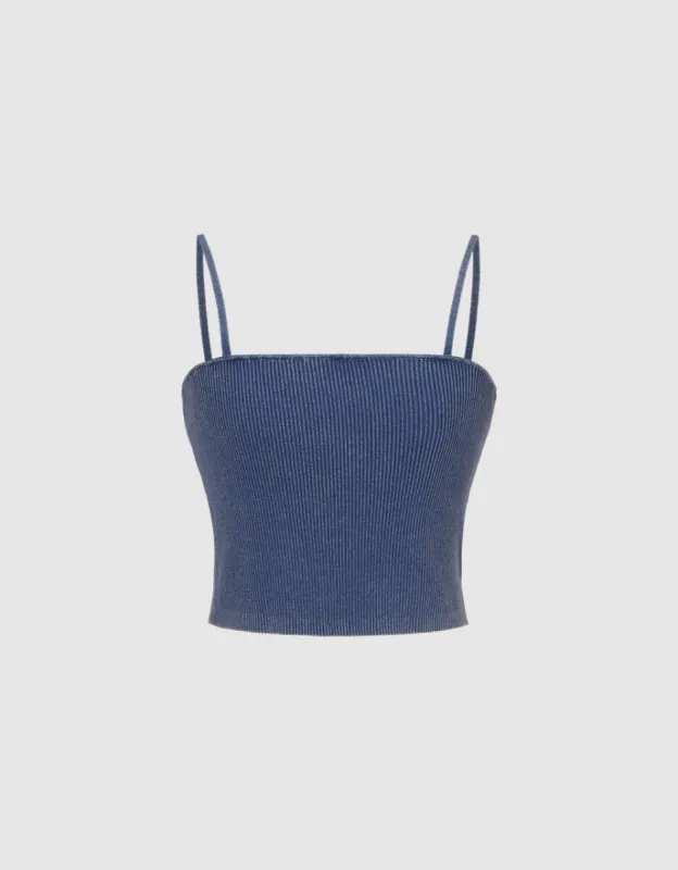 Sleeveless Off-Shoulder Knitted Top sold by Urban Revivo