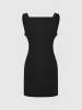 Sleeveless Square-cut Collar Skinny Dress sold by Urban Revivo