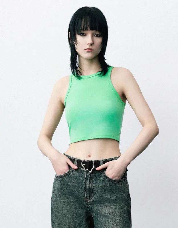 Knitted Crew Neck Tank Top sold by Urban Revivo