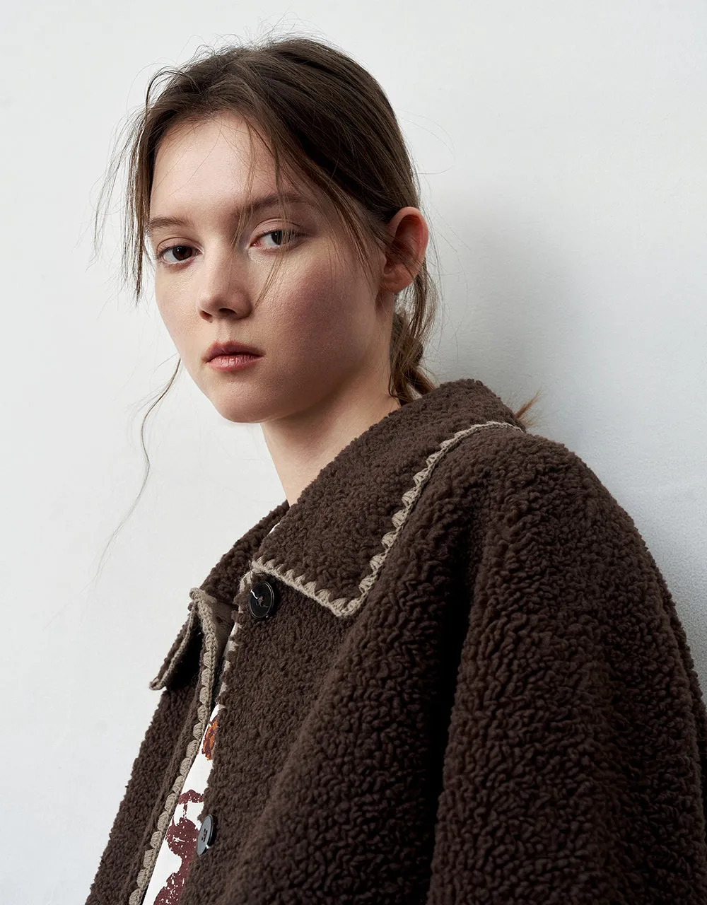 Button Up Straight Furry Jacket sold by Urban Revivo product image thumbnail 5