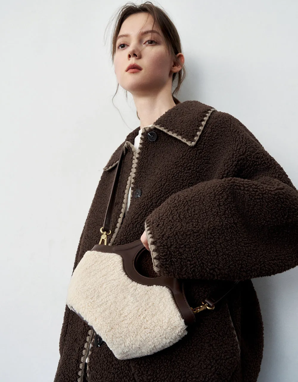 Button Up Straight Furry Jacket sold by Urban Revivo product image thumbnail 3