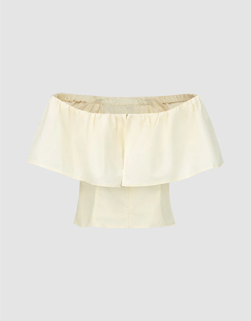 Ruffle Off-Shoulder Straight Blouse sold by Urban Revivo product image thumbnail 5