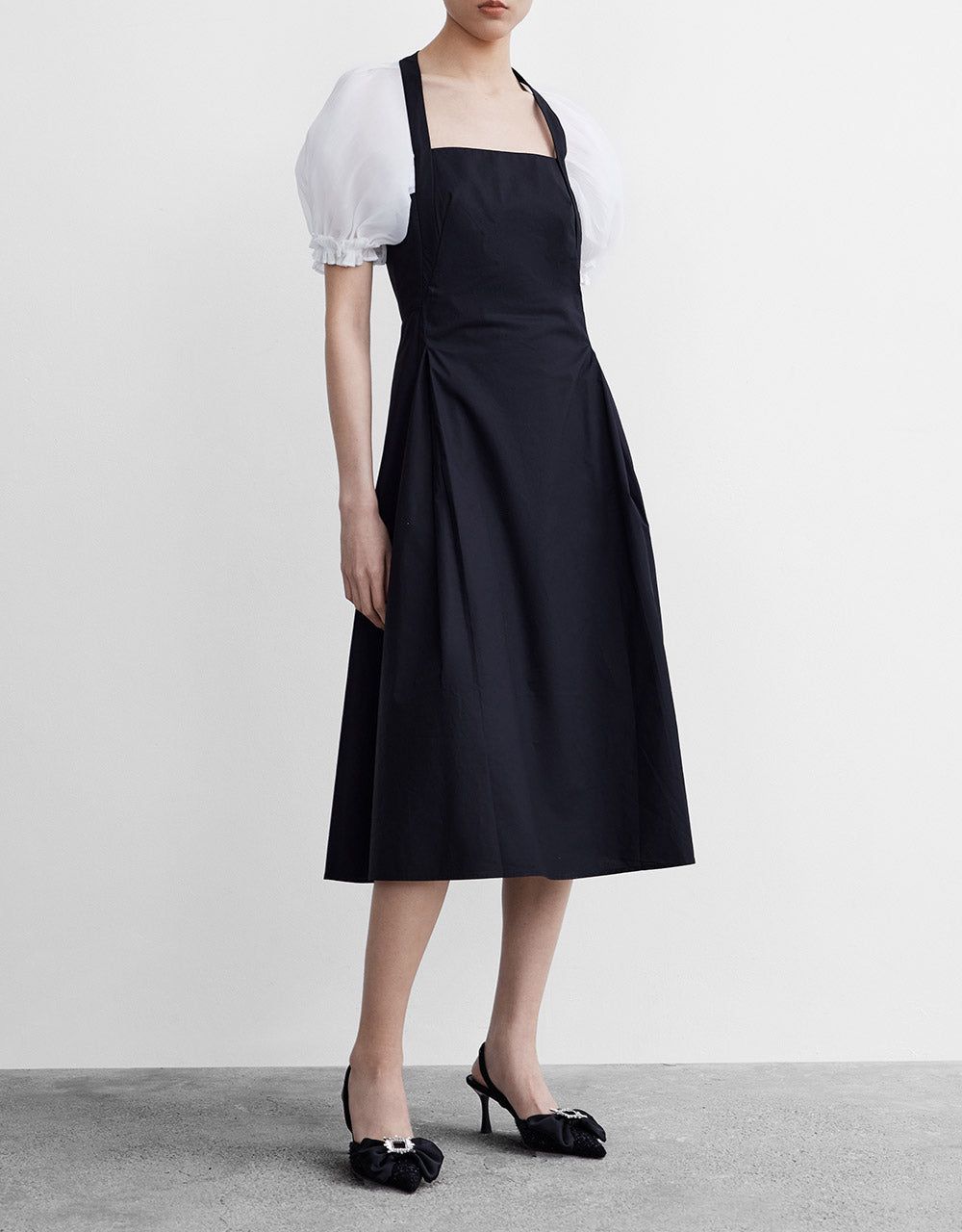 Combination Puff Sleeve Dress sold by Urban Revivo product image thumbnail 5