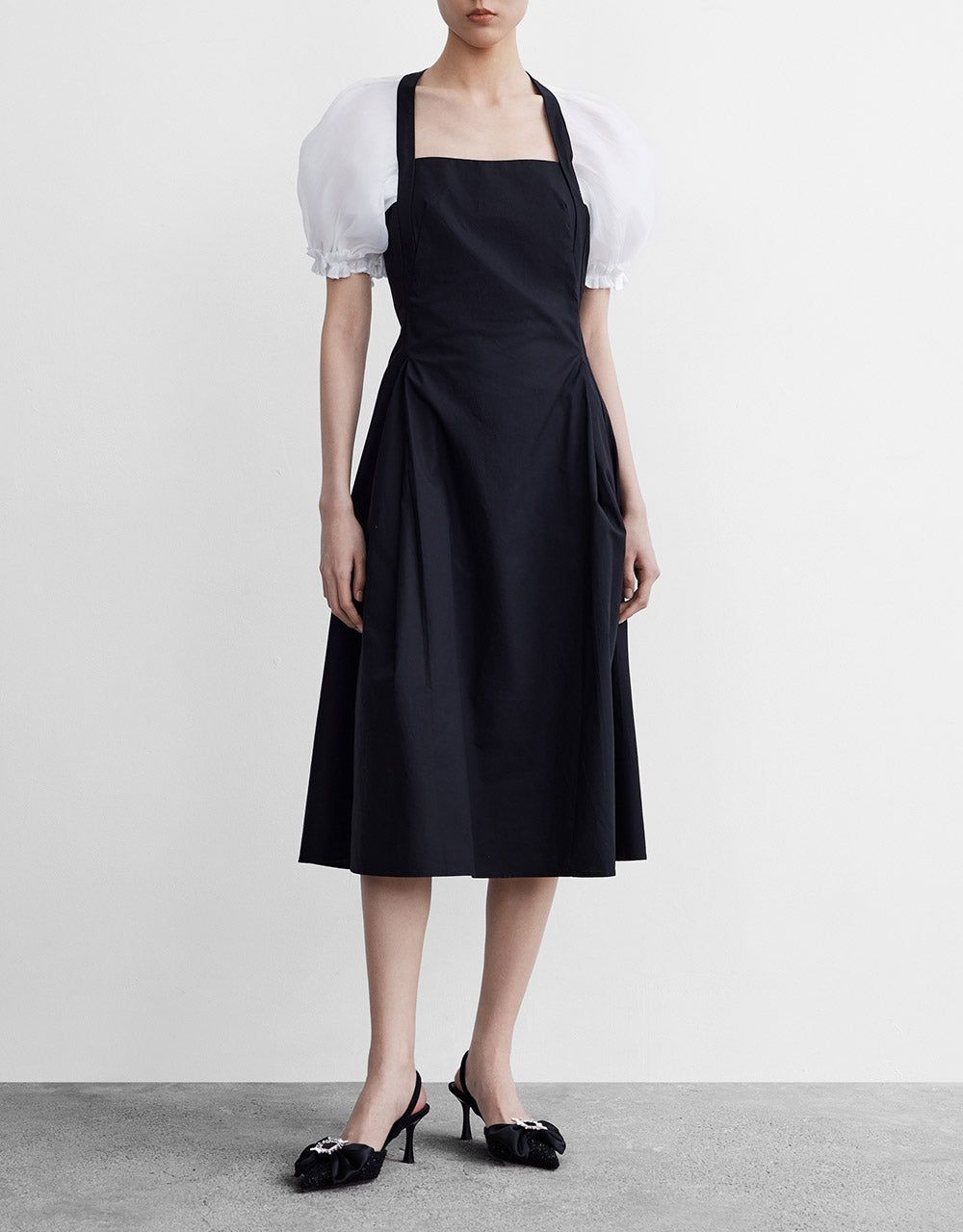 Combination Puff Sleeve Dress sold by Urban Revivo product image thumbnail 2