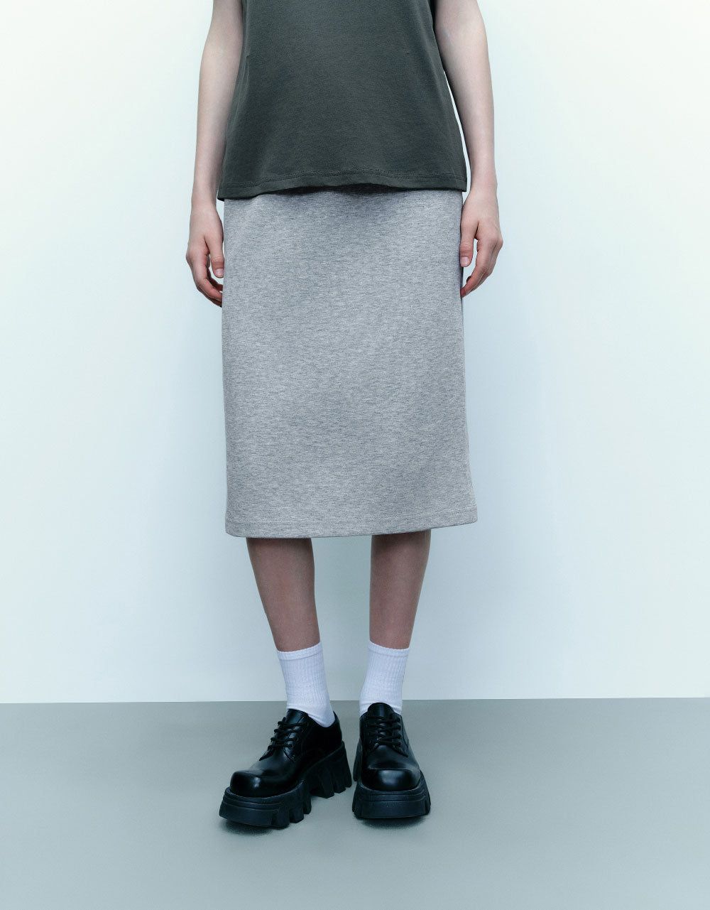 Drawstring Waist Midi Straight Skirt sold by Urban Revivo product image thumbnail 2