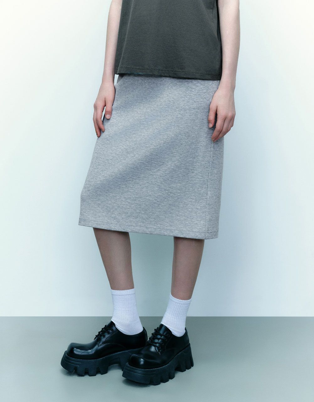 Drawstring Waist Midi Straight Skirt sold by Urban Revivo product image thumbnail 4